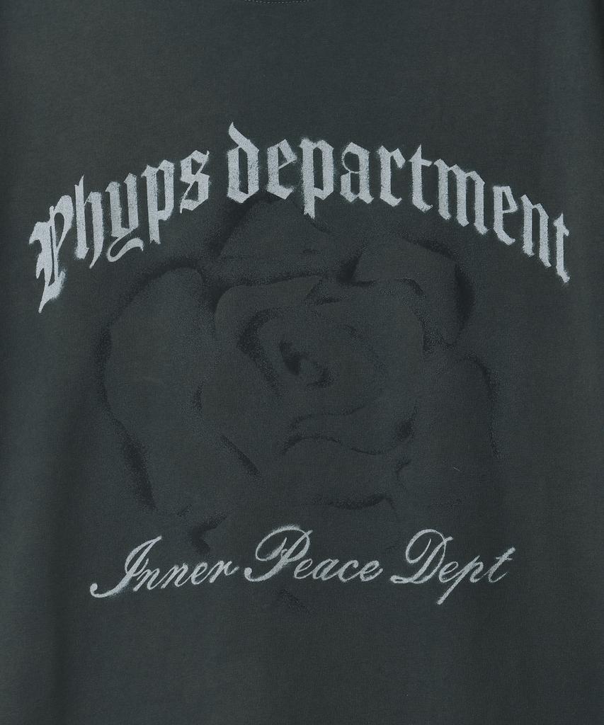 PHYSICAL DEPARTMENT Rose Spray Short Sleeve T-Shirt_Charcoal
