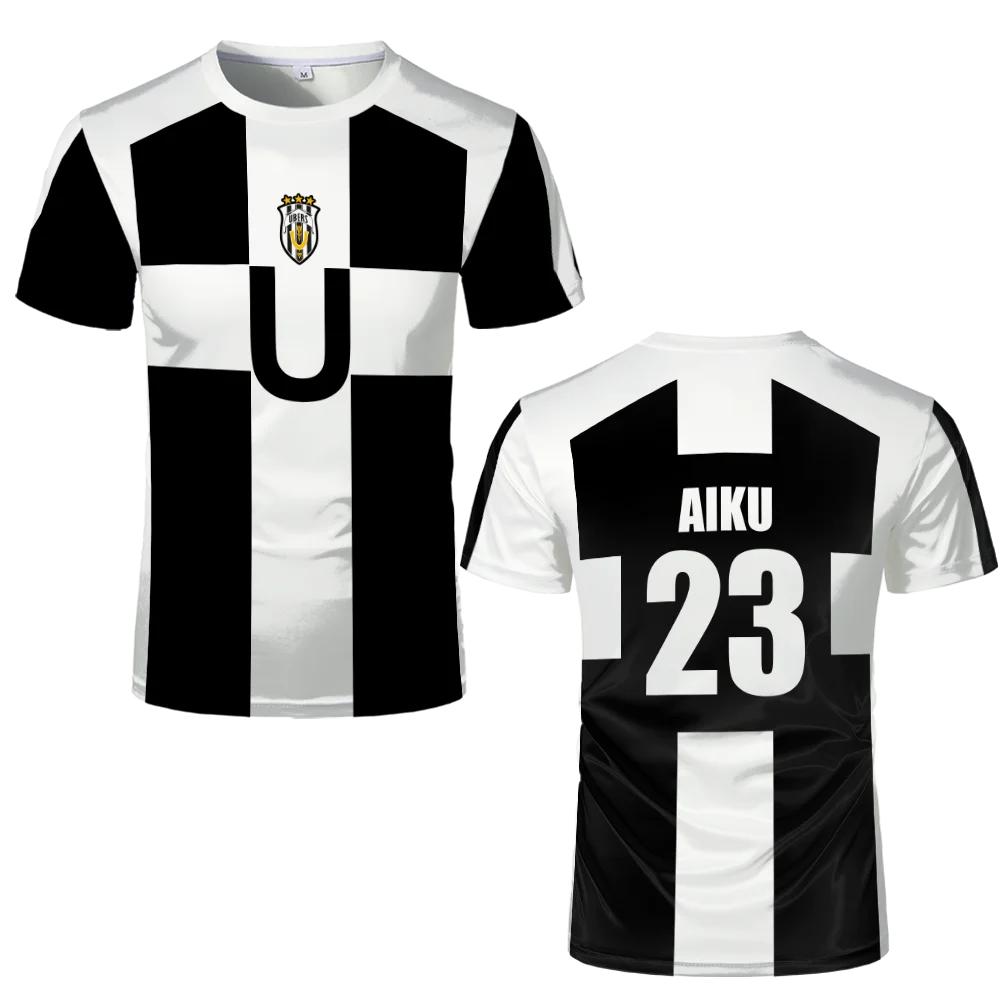Summer Five Person Pattern VL Replika Anime Uber Blue Lock Full 3D Print Men Tshirt Cosplay Football Jersey Futsal Pattern Tee
