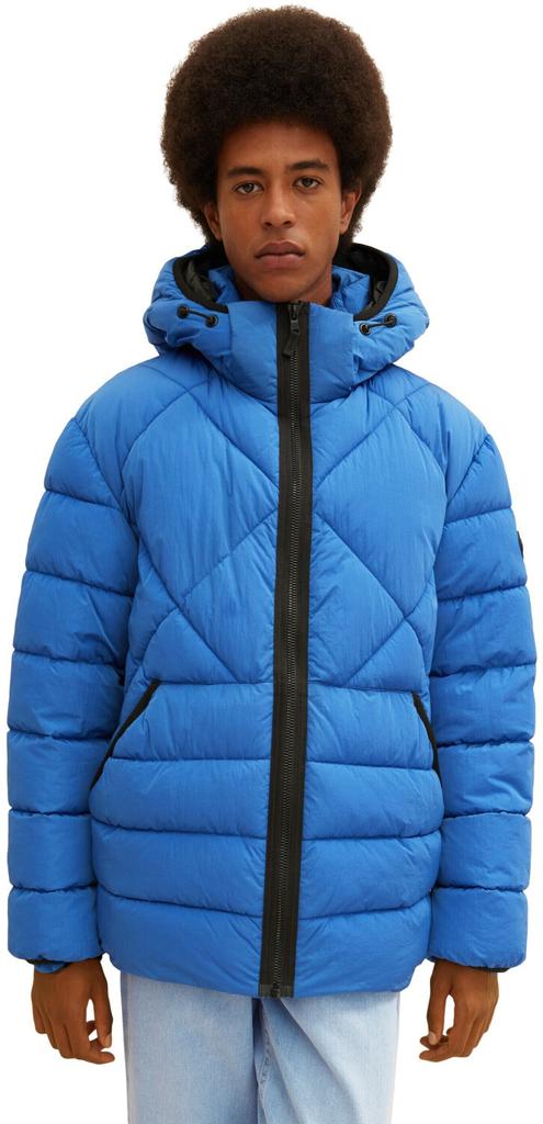 Mid-season Jacket Tom Tailor Regular Fit Puffer Jacket with Waffle Texture (1032484) Hockey Blue