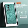 For For Samsung Galaxy Z Fold 7 6 5 4 3 5G Fashion Hinge Mechanical Electroplating Phone Case Screen Protector 360° Protective Cover