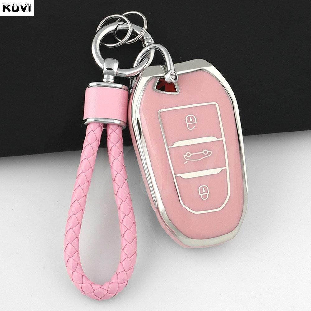 New Tpu Car Key Case Cover Shell Fob For Peugeot 2008 3008 4008 5008 308 408 508 Citroen C1 C2 C4 C6 C3-Xr Picasso Grand Ds3 Ds5