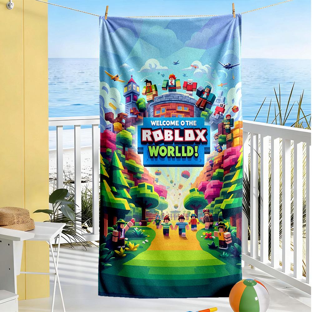 Roblox Beach Towel Soft Durable Quick-Dry Comfortable Lightweight Suitable for Swimming, Gym, Camping, Yoga Vacation
