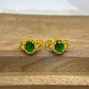 Ancient Vietnamese Gold-Plated Tourmaline Zirconia Ring for Women