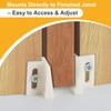 Side Jamb Mount Plastic Door Bottom Guide AntiScratch Design For Carpeted Space Easy Horizontal Adjustment 10Pieces