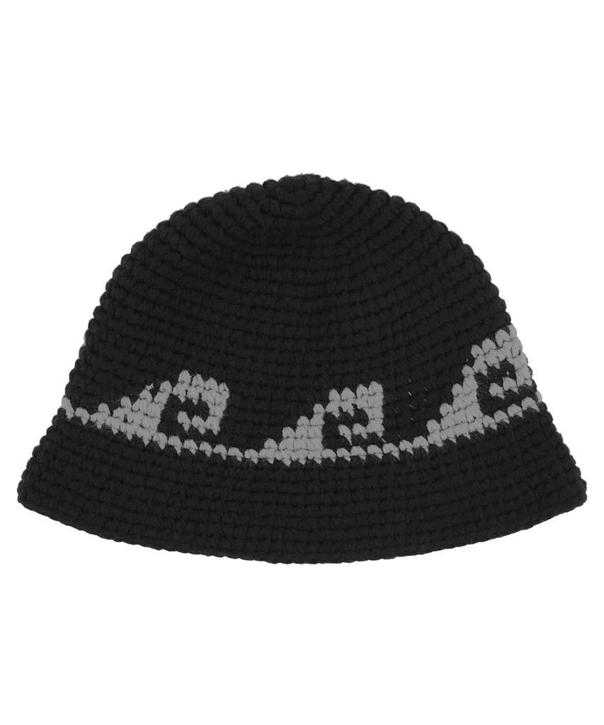 MAHAGRID Swell Handmade Knit Bucket Hat Black(Mg2Efmab35A)