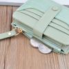 Women's Crocodile Pattern Short Leather Wallet with Zipper Clasp and Card Holder