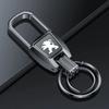 Leather Alloy Car Logo Key Rings Holder Keychains x Pendant for For Peugeot RCZ 108 206 208 301 308 407 408 2008 3008 4008 5008