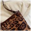 Korean Version Leopard Print Bag  Winter New Fashion Versatile Suede Shoulder Bag  Large Capacity  Travel Bag