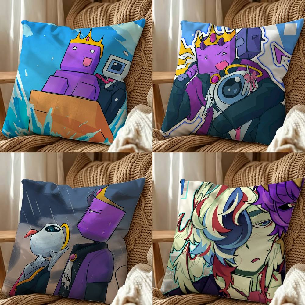game Egg Tax Duo Wemmbu Eggchan Double-Sided Printed Cushion Cover Bedroom Bedside Sofa Pillow Case