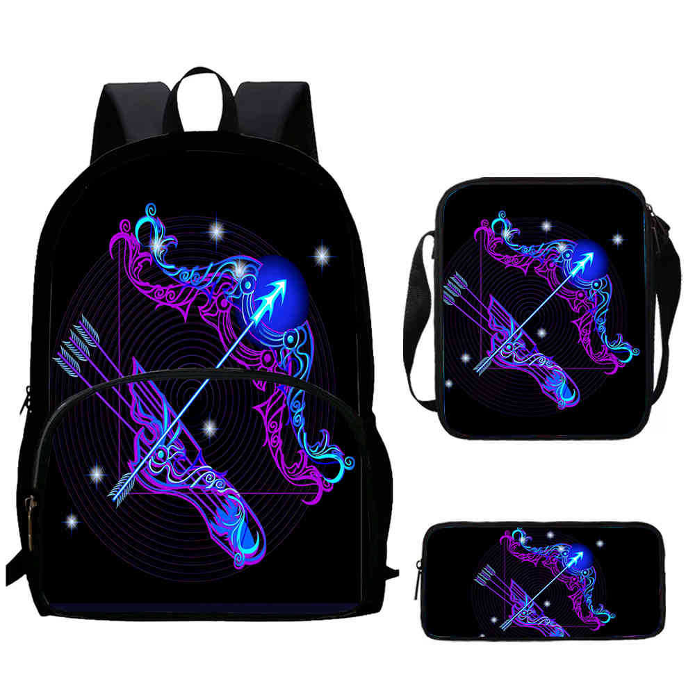12 Sternbilder Schultasche High Definition Multifunktion Oxford Leichter Rucksack Haare