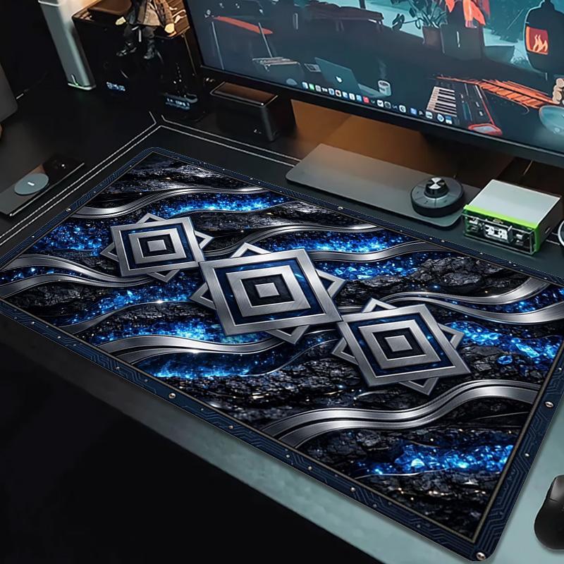 Tapis de souris Couleur Logo Hamburger Sv Grand Coussin de Table de Jeu Antidérapant pour Ordinateur Portable Tablette Grande Tapis de Souris XXL Tapis pour Mini PC avec Bordure Verrouillable