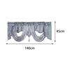 Rod Pocket Valance Window Tiers Decor Boho Window Curtain Panel Short Curtain for Basement Bathroom Living Room Cafe Kitchen