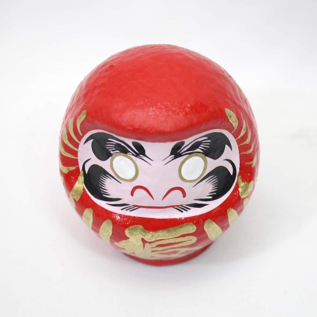 Made In Paper Mache Takasaki Daruma 1 Length Japan, No. (Total 9.4cm)