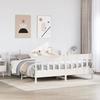 VidaXL Bed Frames Without Mattress White 200x200 Cm Solid Pine Wood 3306994