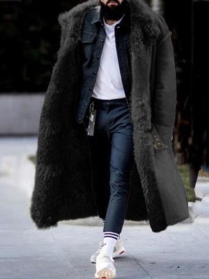 Heren Winter Nepbont Overjas - Hete Stijl, Dikke Buitenjas, 4 Kleuren, 8 Maten