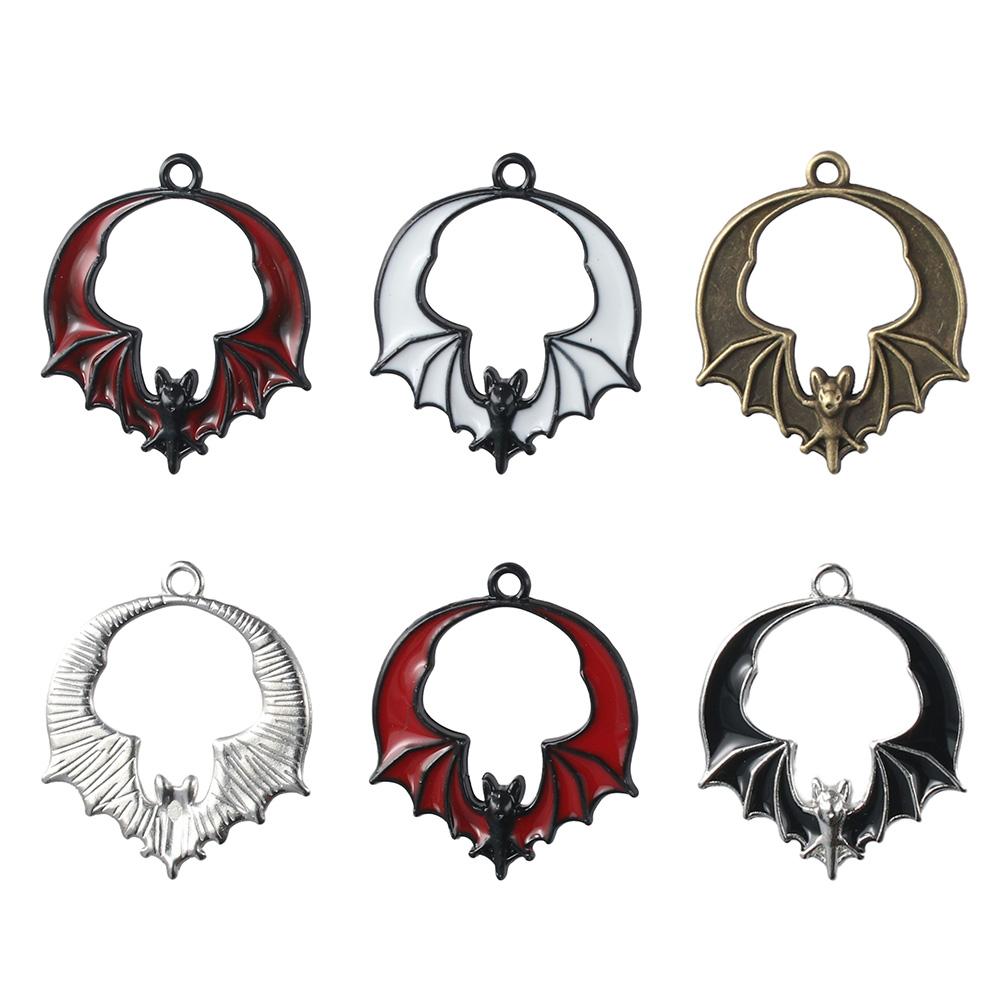 

Сплав Хэллоуин тематические подвески 28*24 мм жуткая летучая мышь летающая мышь подвески для DIY Craft