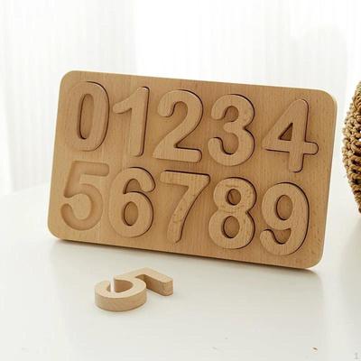 Wooden Number Matching Board Math Game Gifts Fine Motor Skill Early Educational Toy Learning