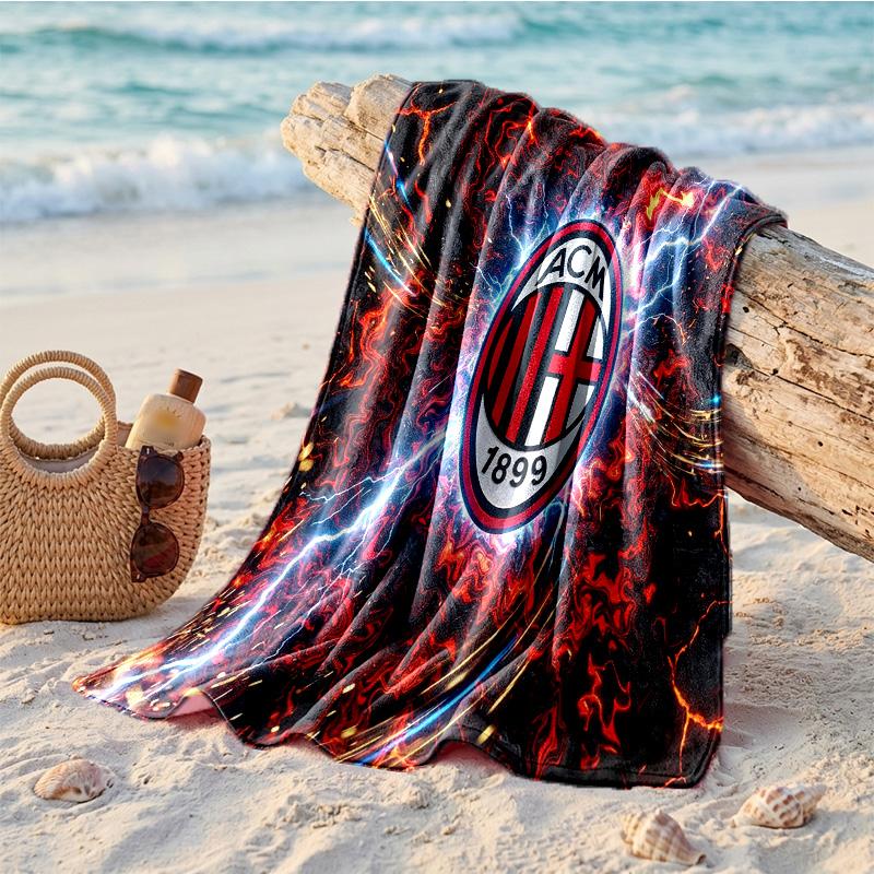 AC Mailand Print Mikrofaser Strandtuch Schnelltrocknend Saugfähig Großes Handtuch für Strand Schwimmen Reisen
