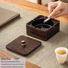 Yilu Magnetic Wooden Ashtray with Stainless Steel Liner