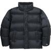 Li Ning Vital Series Loose Short Solid Color Stand Collar Zipper Long Sleeve Down Jacket Unisex Outerwear Black AYMU319-2