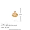 MamacitaSlay Lovely Scallop Dolphin Sparkling Coconut Tree Heart Bow Flower charms for jewelry making Stainless steel charm