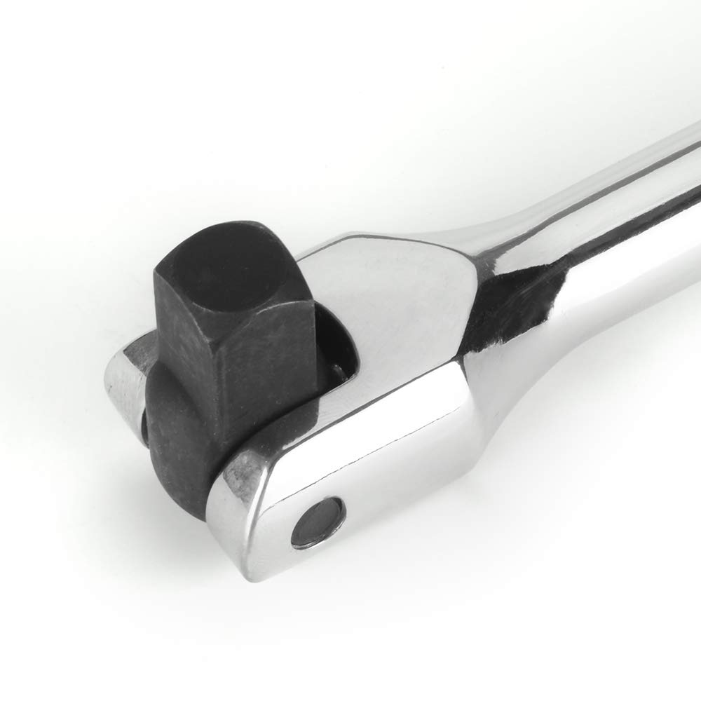 Long Spinner Handle Wheel Steel with Plated Tire Pulley Bolt Removal Tool Wrench, 12.7mm 1/2-inch Drive, 460mm, 180° Adjustable, CR-V Finish, Change,