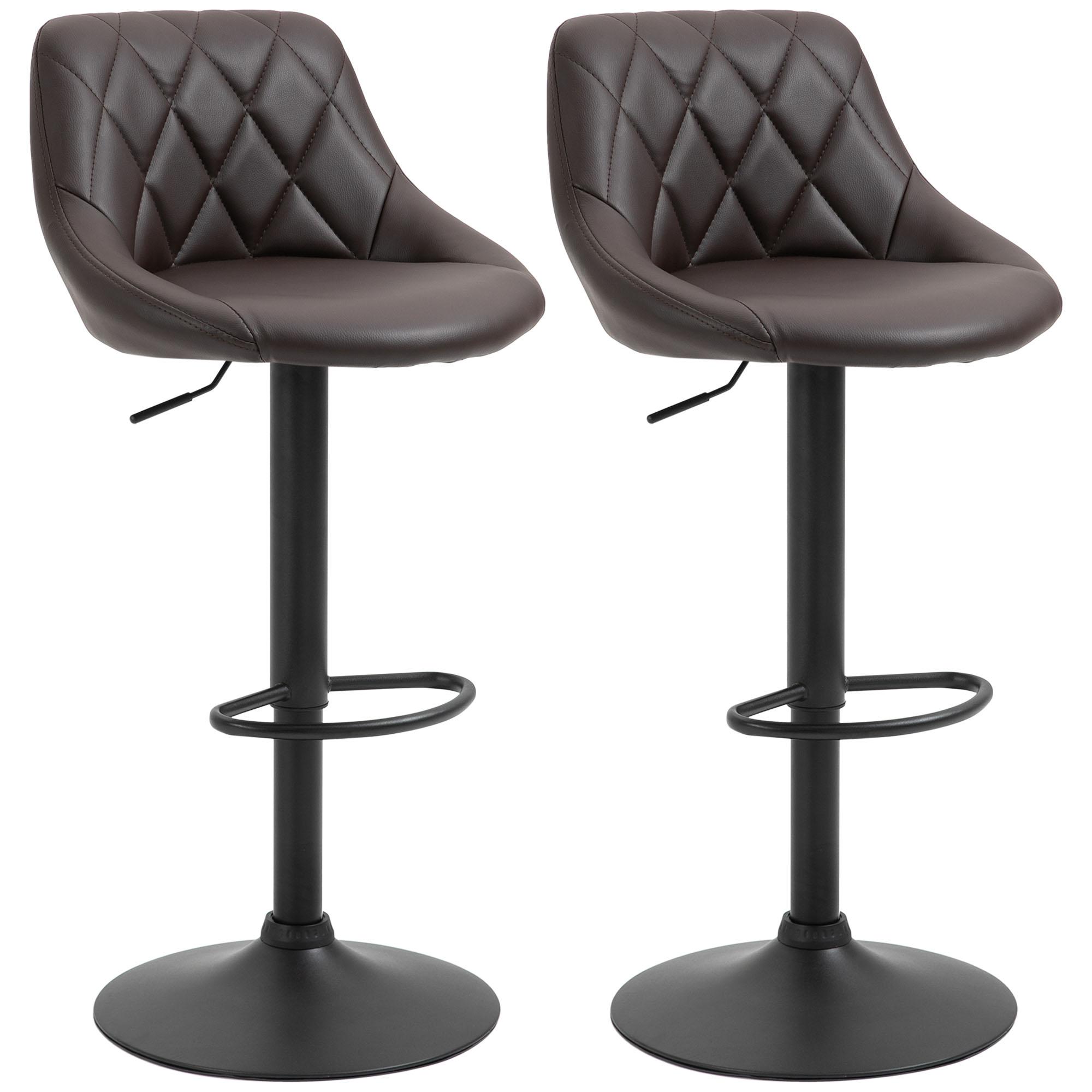Set of 2 Adjustable Bar Stools