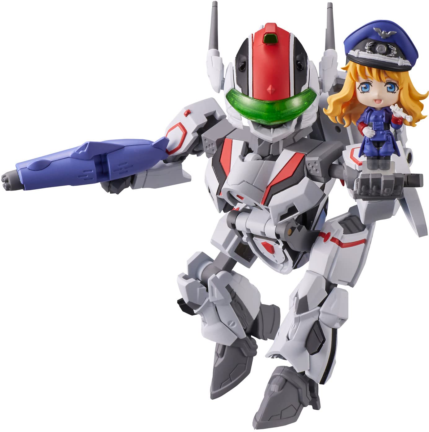 TINY SESSION Macross F VF-25F Мессия Валькирия (Альто Кастом) с Шэрил, Приблизительно 100 мм, ПВХ и АБС, Окрашенная, Подвижная Фигурка
