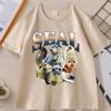 Baby Seals Vintage Graphic Tshirts Retro Sea Dog Bootleg Tshirt Seal Lovers Cute Sea Dog Tee Relaxed Washed Adult Tee