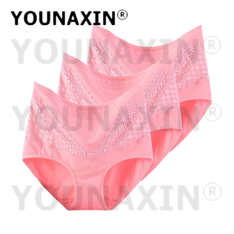 3 Pieces Plus Size Briefs Women's Lingerie Cotton Undies Underwear Breathable Panties Underpants L XL 2XL 3XL 4XL Fit 40-100kg