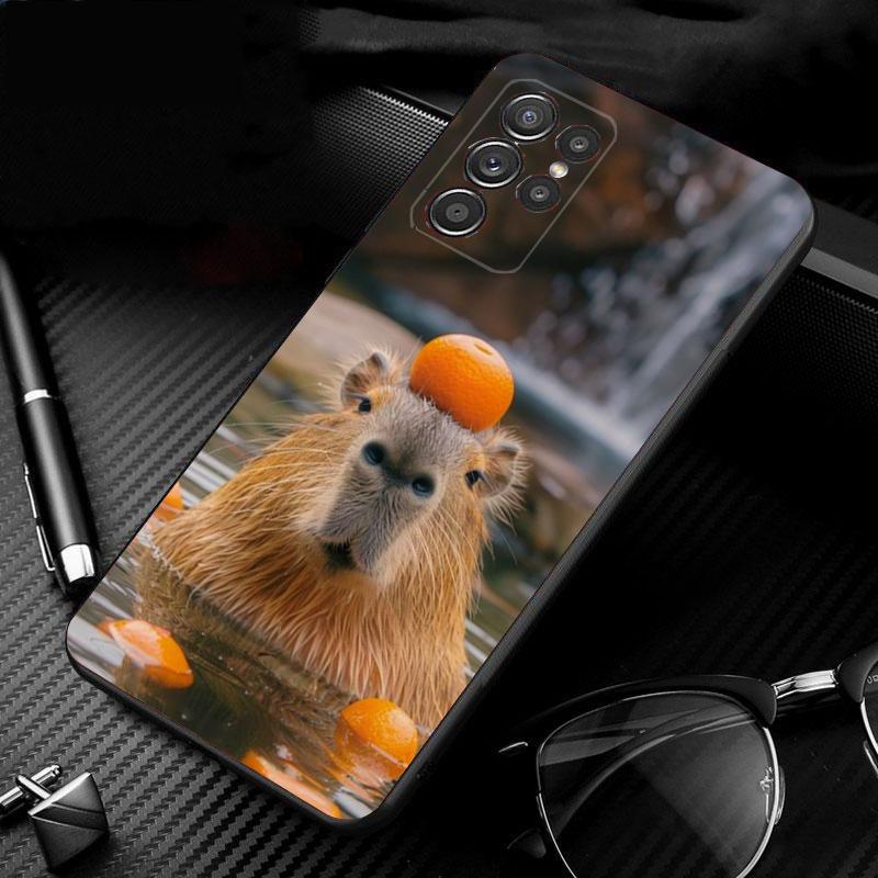 Animal Capybara Phone Case For Samsung Galaxy S25 S24 S23 S22 S21 Ultra S24 S23 S22 S21 S25 Plus S24 S20 FE