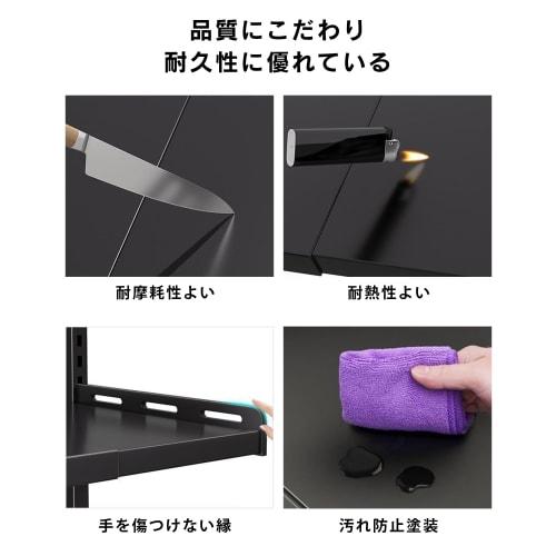 BLACK BADGER Microwave Rack, 3-Tier, Adjustable Width from 16.5" To 23.5" (41-60cm), Adjustable Shelf Height, Kitchen Rack, Microwave Rack, Kitchen St