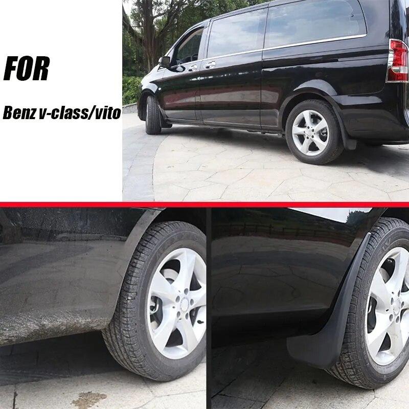 For Benz V-klasse Vito Skvettlapper skjermer W447 V250 Skvettlapper sprut Beskyttelsesskjermer biltilbehør auto styline Foran Bak 4stk
