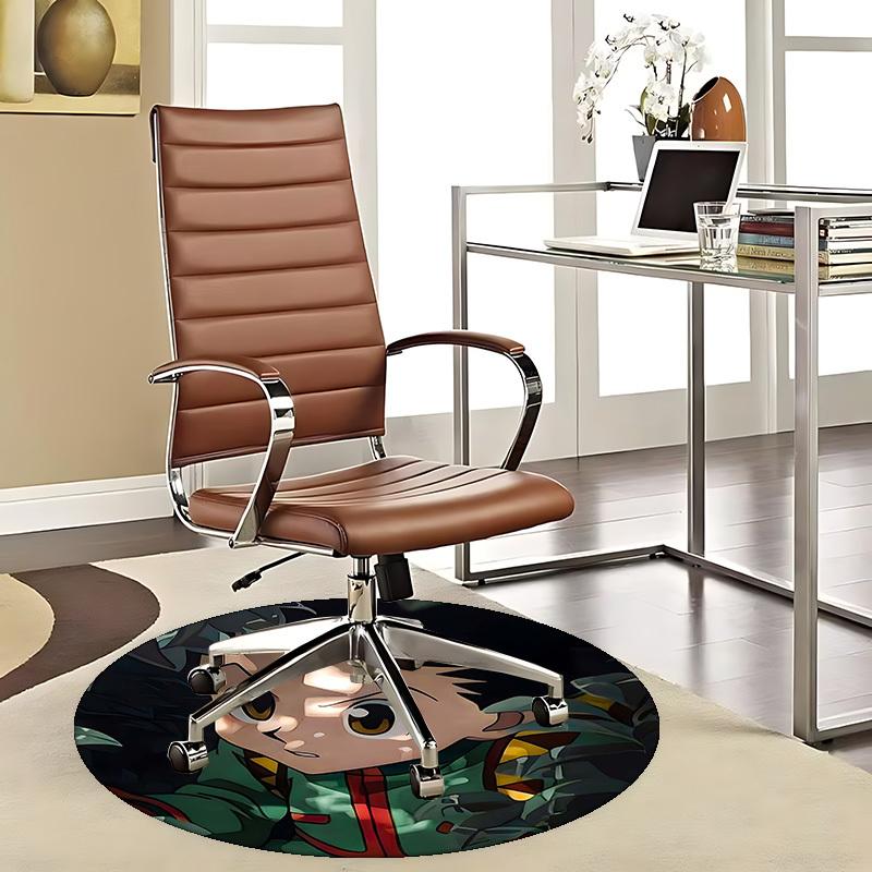 

1pc Anime Cartoon Design Round Carpet - Office Chair Mat, Non-Slip Rug for Home Decor, Living Room, Bedroom, Game Room & Dormitory Decoration.W085 80cm by 80cm