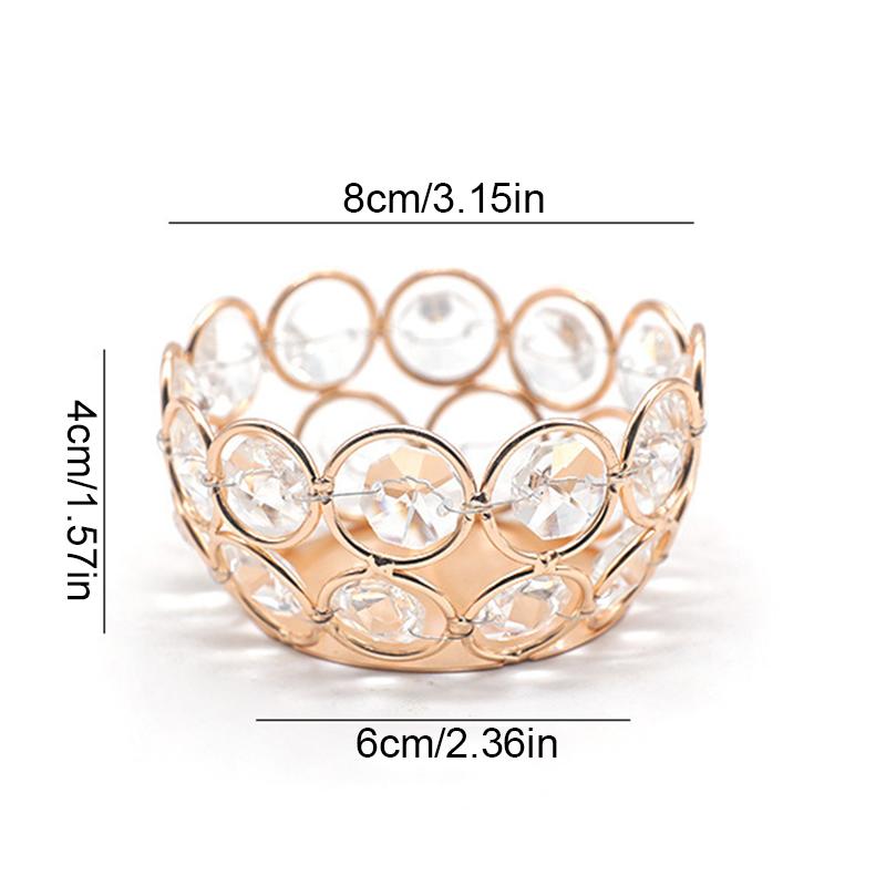 1PC Crystal Wedding Decoration High-quality Gift Safe Placement Romantic Elegant Living Room Decoration Bedroom Candle Vessel