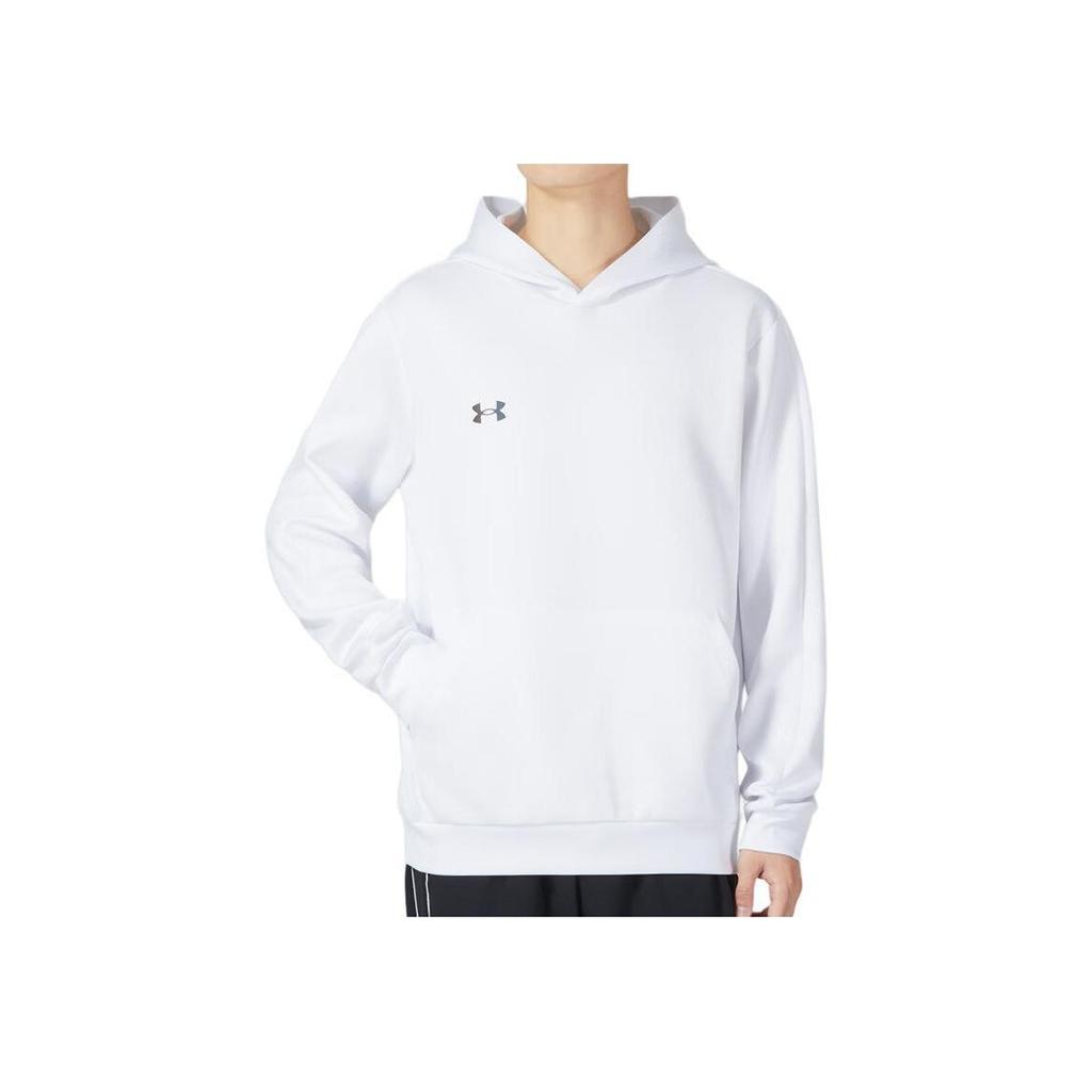 Under Armour Logo Větruodolná Běžecká Mikina s Kapucí Pánská Mikiny Bílá 22600304-100