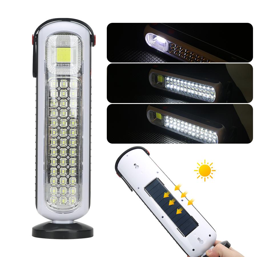 Portable Portable Solar Emergency Lighting Outdoor Dual-Wick High-Bright Light Energy Storage Flashlight