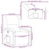 VidaXL Fauteuil Inclinable de Massage Électrique, Chaise de Relaxation avec Dossier et Repose-pied Réglables, Siège de 3204249