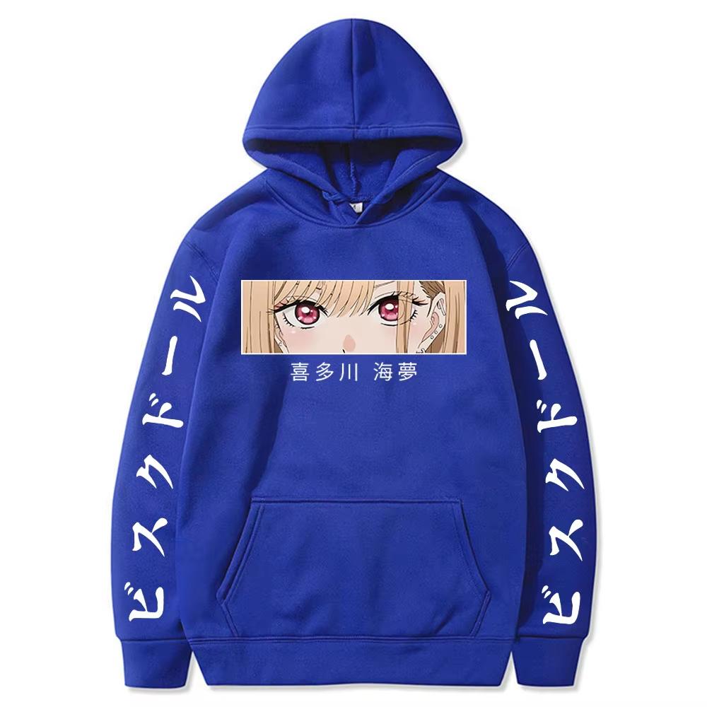 

My Dress-Up Darling Marin Kitagawa Eyes Hoodies Японське Аніме Чоловіки Жінки Одяг Манга Світшоти Harajuku Унісекс Вуличний одяг L