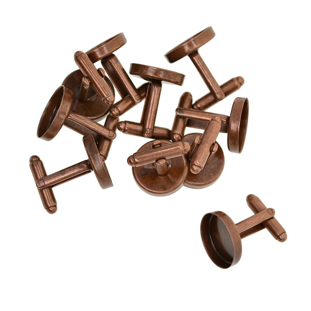 10 Sada kulatých kulatých manžetových knoflíčků o průměru 16 mm