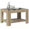 LED Coffee Table Sonoma Oak 73 x 53 x 45 cm Particleboard