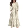 Girls' Maxi Dress Casual Holiday Dresses - Long Sleeve Dress With Pockets For 4-14Y
