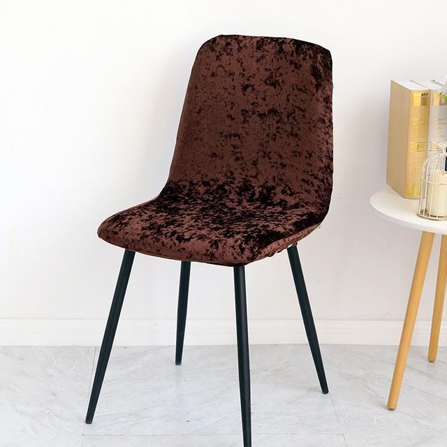 Huse pentru scaune din țesătură din catifea strălucitoare, 1 bucată, huse pentru scaune de bar, huse pentru scaune de dimensiuni scurte, pentru sufragerie