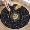 Mystic Constellation Tarot Round Carpet Non-Slip Zodiac Constellation Sign Rug Soft Washable Entryway Dinning Room Decoration