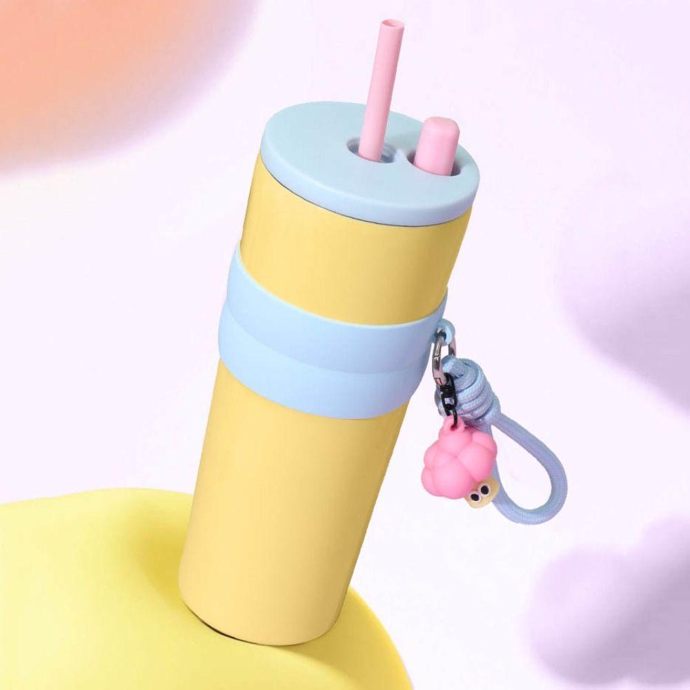 316 Stainless Steel Insulated Cup Bow Thermal Water Bottle Vacuum Cup  for Student Children