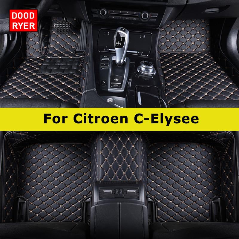 

DOODRYER Пользовательские автомобильные коврики для Citroen C-Elysee CElysee Автоковры Аксессуары для ног 2008-2013 бежевый