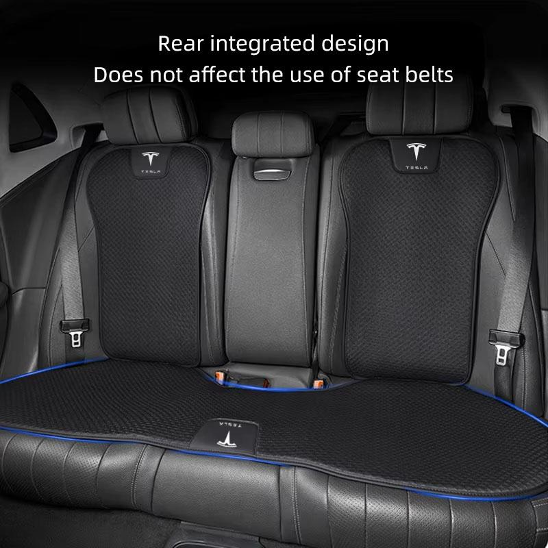 AMJ1 Car Ice Silk Seat Cushion Cover For Tesla Model 3 S X Y Juniper Breathable Comfortable Seat Cushion Pad Car Interior Accessories