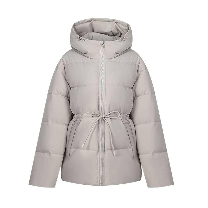 Women's Winter 2026 Hooded Puffy Waist-Cinched Plus Size Thickened Slimming Cotton Coat