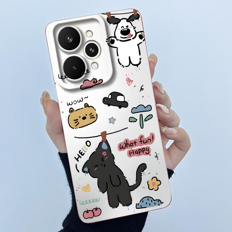 For Realme 15 Pro 5G Phone Case Cute Panda Girl Cats Liquid Silicone Soft Back Cover For Realme15 15Pro High Quality Phone Shell