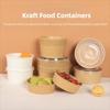 50pcs Disposable Kraft Salad Bowl 500/750ml Disposable Food Container  Food Packaging